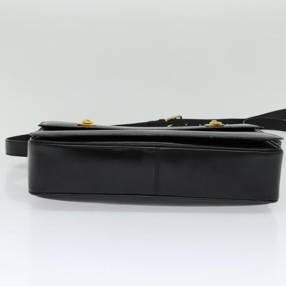 CELINE Shoulder Bag Leather Black Gold - Picture 9 of 13